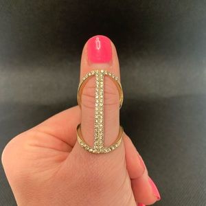 💎 Diamond & Gold Party Fashion Ring 💎